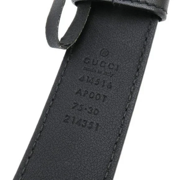Gucci Double Slim Black 75